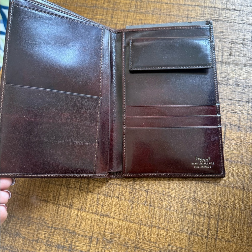 Bosca Dark Brown Leather Wallet LIKE NEW
